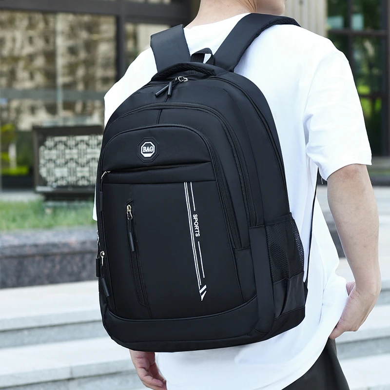 Men's large capacity Backpack - laptop backpack, side pocket - durable, adjustable shoulder strap, safety zipper closure