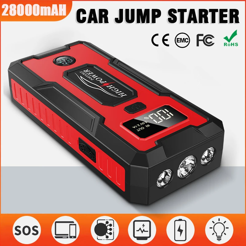 Car jump starter 12V98000mAh Battery Power Bank Auto Buster Emergency Booster Car Charger
