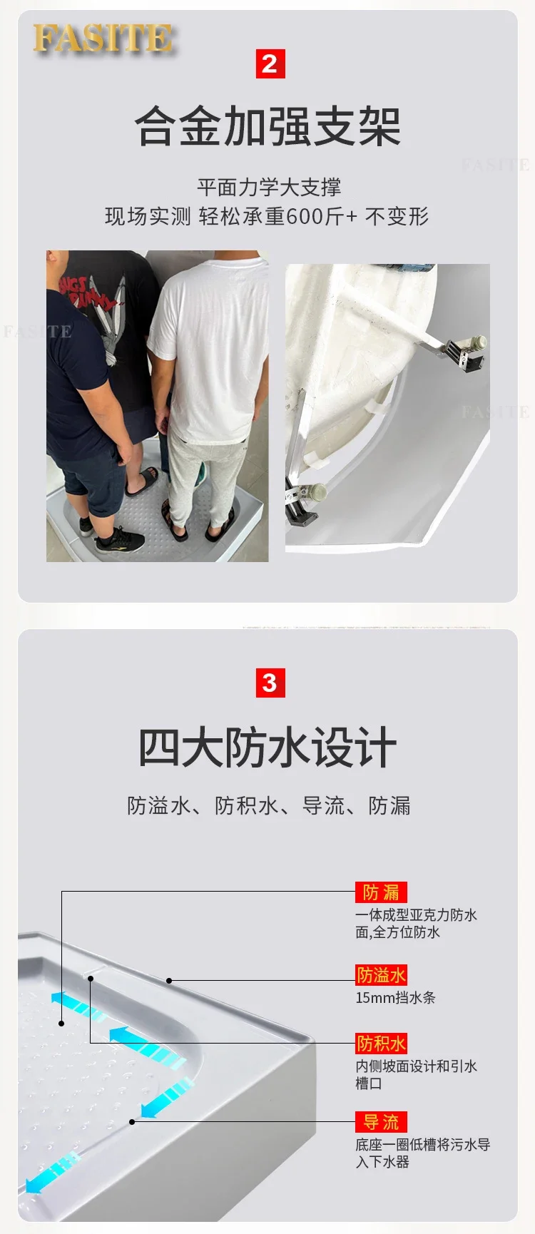 Description Picture 4 of itemHome bathroom integrated bathroom, enclosed glass partition, mesh red shower room
