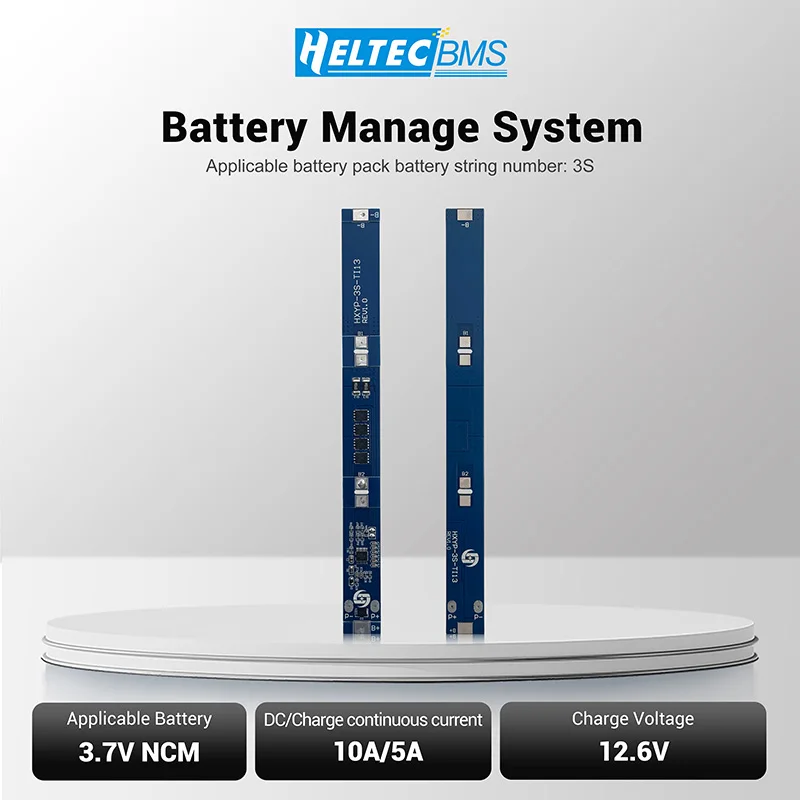 Heltec 3S 3.7V NCM bms 10a Discharge 20a Overcurrent Protection Board for 3.7V L