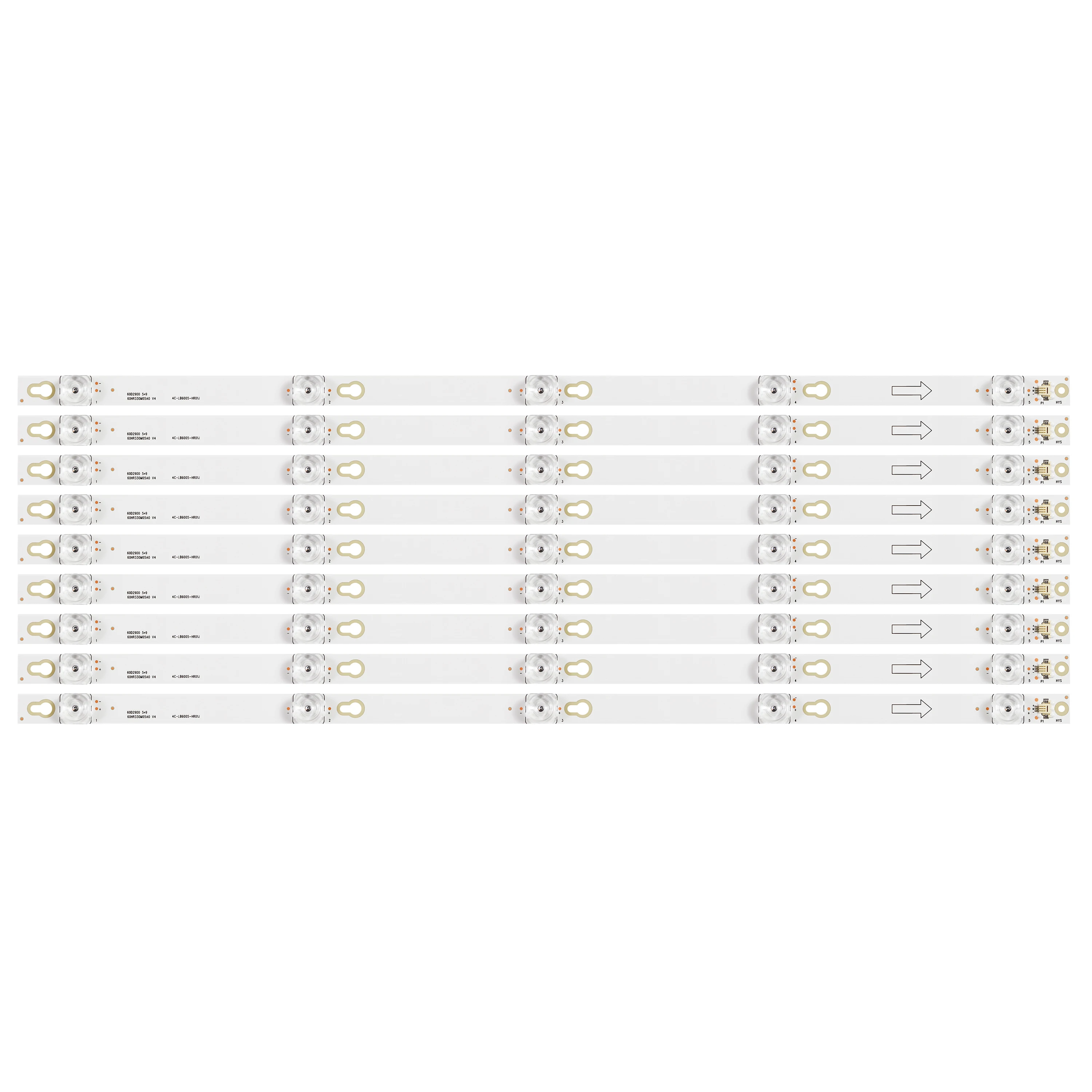 Barra de Led para Tcl U60v6026 60d2900 60a730u L60p2-ud 60u6700c 4c-lb6005-hr01j Lvu600lg0t5 v4 60hr330m05a0 v4