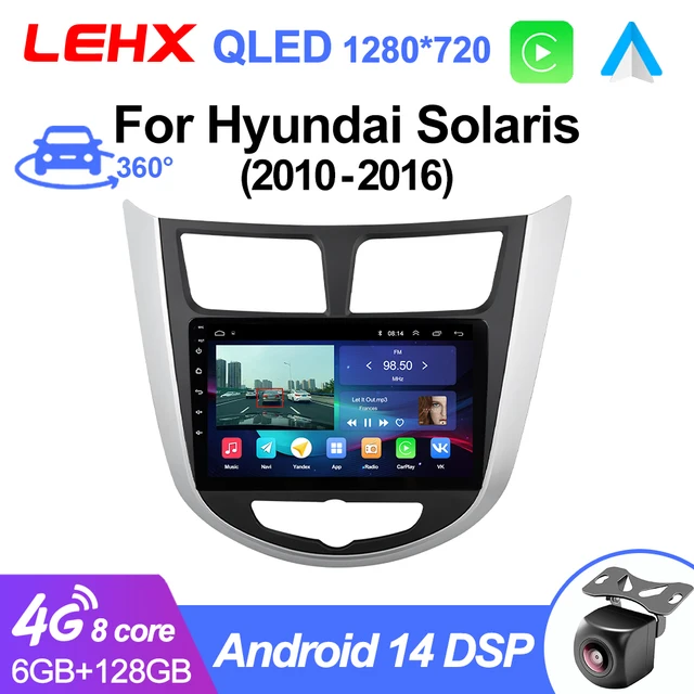 LEHX Pro HIFI DSP Android 2din Car Radio Multimedia Video Player For Hyundai Solaris Accent Verna 2010- 2016 Carplay 5G WIFI gps