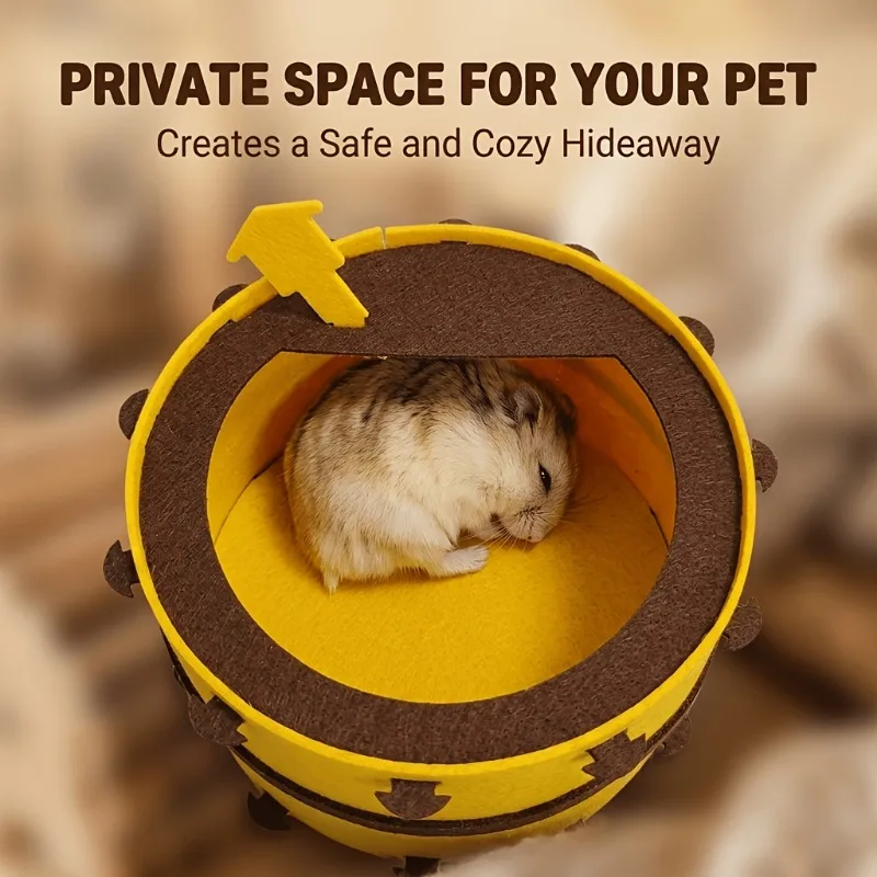Maison en feutre doux pour hamster et refuge pour petits animaux_voghion.com