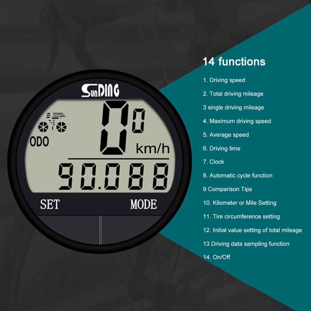 Bicycle Speedometer Bike Computer Multi-Functional Cycling Computer for Road Bike MTB for Men Women Teens Bikers Outdoor Cycling