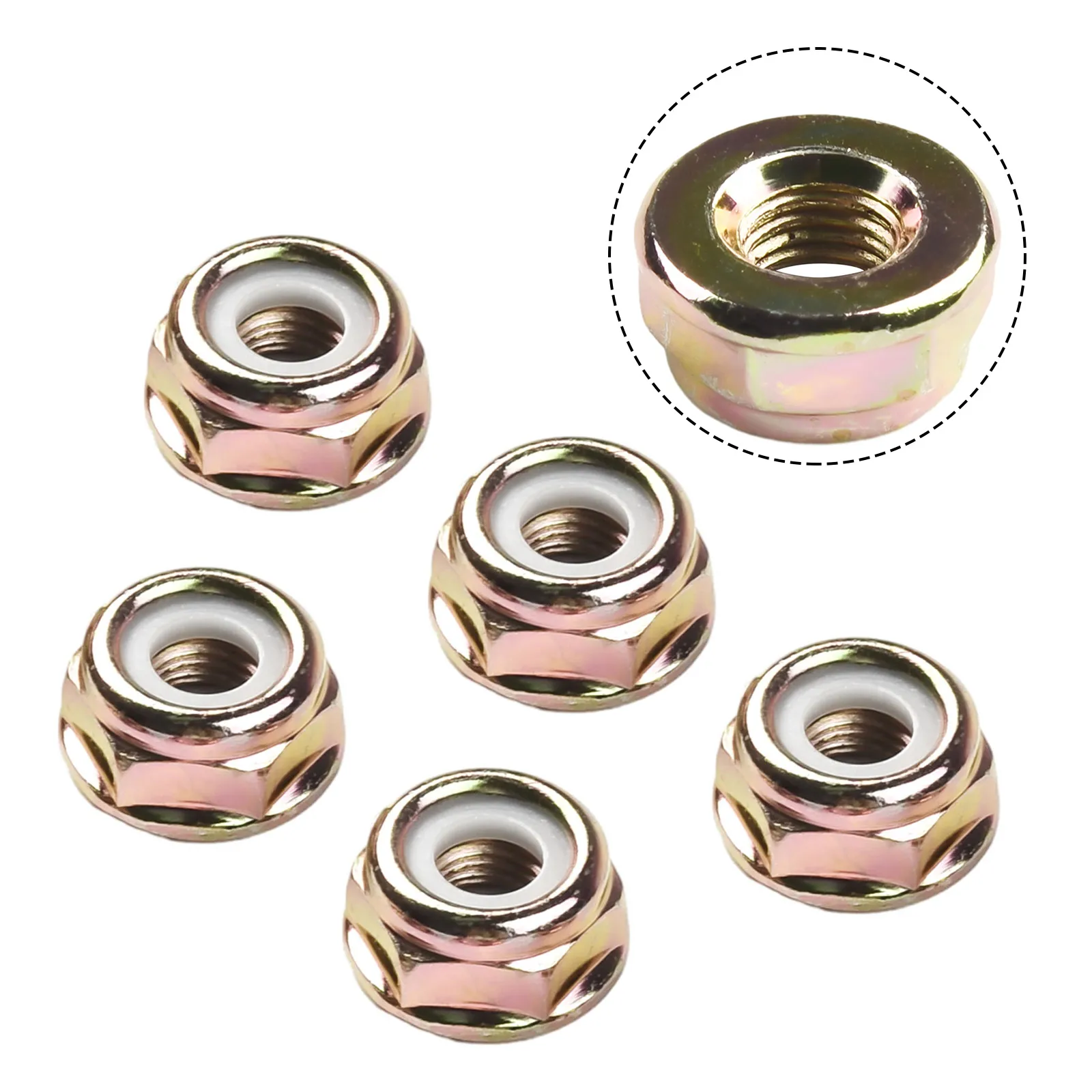 5 stücke Reverse Schraube Muttern String Trimmer Pinsel Cutter Getriebe Kopf Fall Ersatzteile M10x1,25 Muttern Rasenmäher rasen Trimmen Werkzeuge – Detail 2
