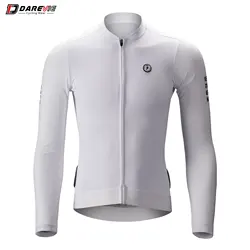 Cycling Jersey Long Sleeve Summer Pro Aero Slim Fit Breathable Unisex - Asia-3XL (White)