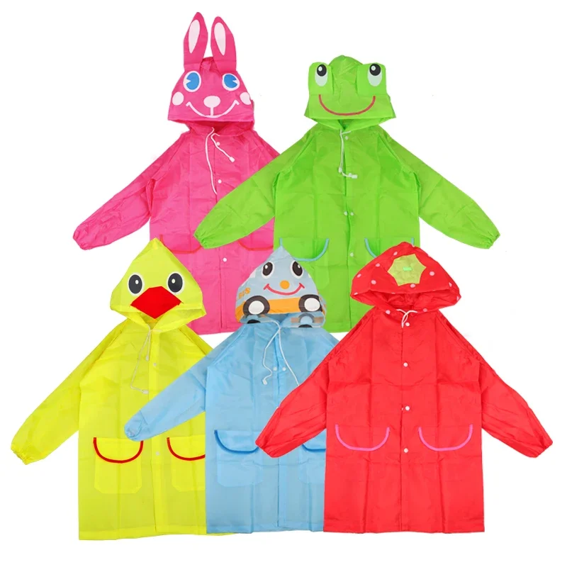 Solid Color Kids Cartoon Raincoat Animal Style Waterproof For Children Folding Rain Coat Rainwear Rain Coat Kids Poncho raincoat poncho