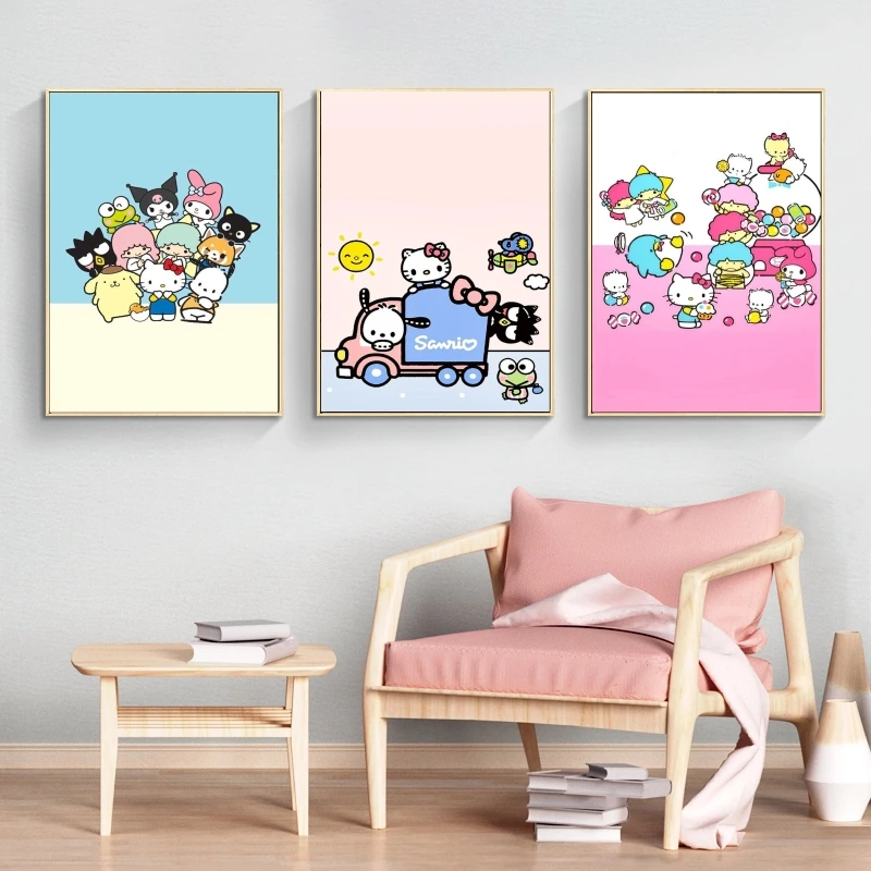 

Anime Posters Pochacco Hellokittys Decoration Paintings Prints And Prints Picture Classic Children Gifts High Quality Art