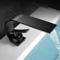 BAKALA Curve  Single Handle Hot And Cold Water  Faucet Waterfall Water Bathroom Sink Faucet 304 Stainless steel Mixer Tap 1