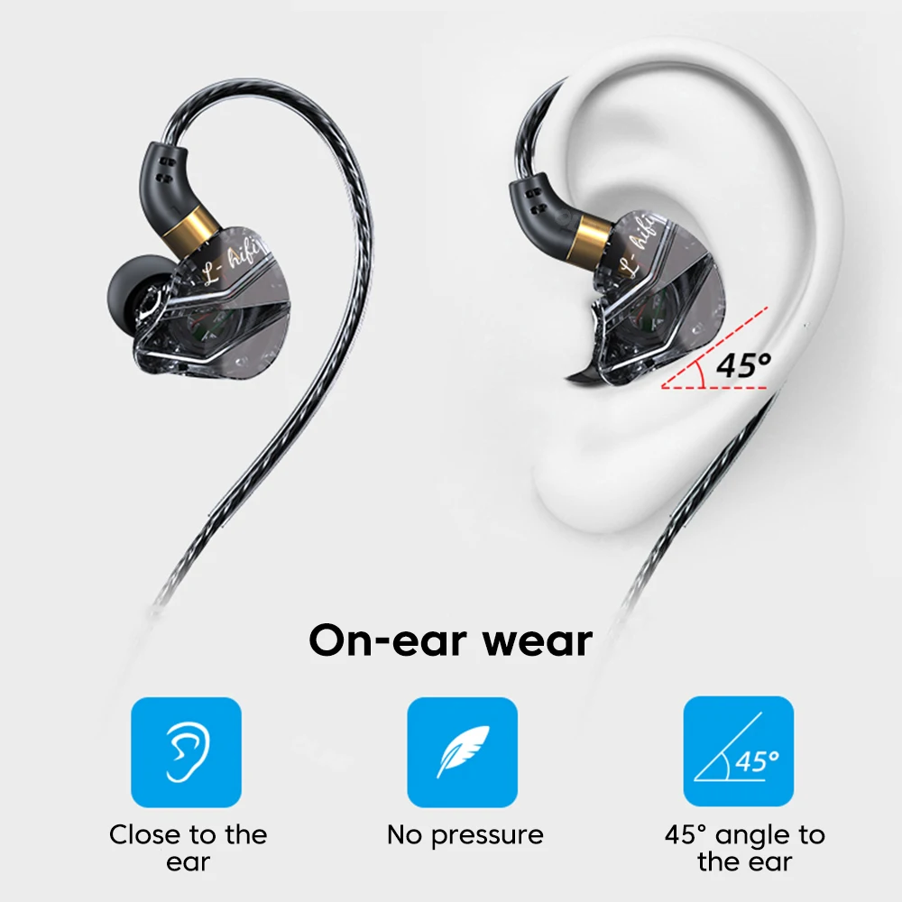 S16 3.5MM/Type C Wired Headphones 45 Degree Bending In-ear Headset Handsfree Earbuds with Mic Game Sports Earphone for Samsung 4