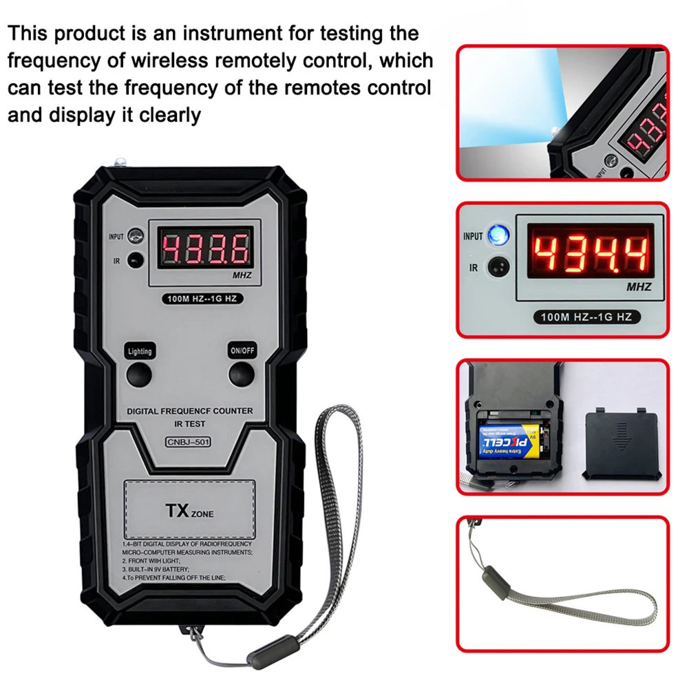 Car Remote Keys Infrared Frequency Tester High Accuracy Car Remote Controller Frequency Tester Wear Resistant for Configure Keys frequency counter tester frequency meter