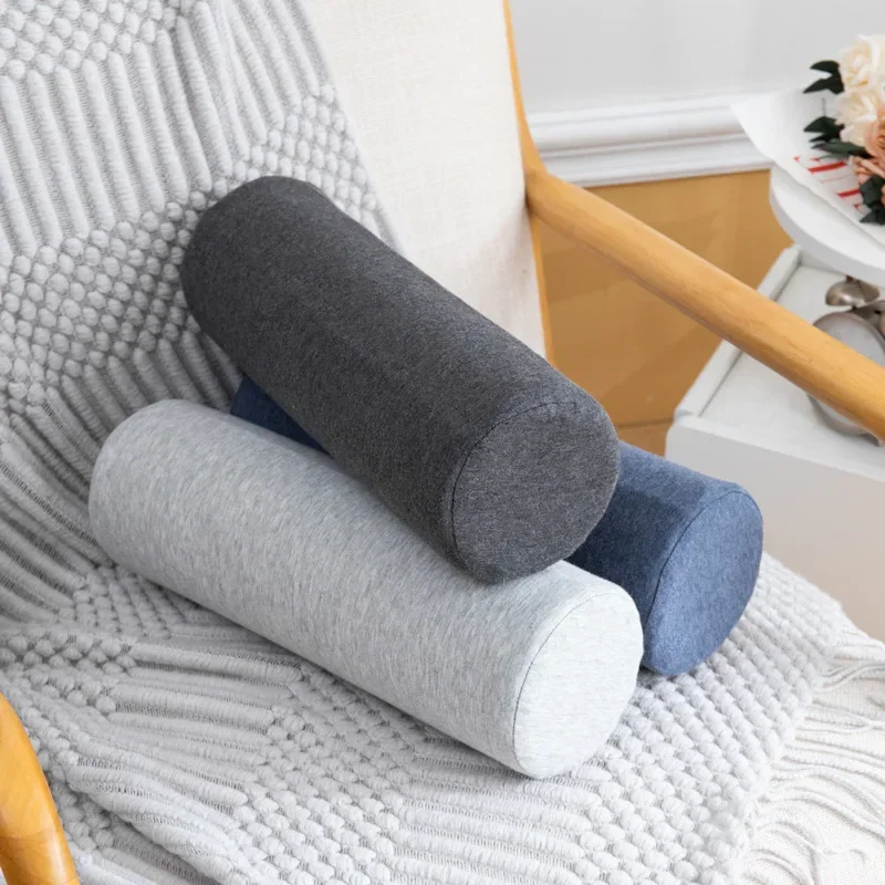Cervical Neck Roll Pillow Memory Foam Pillow Cylinder Round Pillow Pain Relief Neck Pillows for Sleeping Support Removable Cover 2