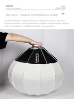 TRIOPO Lantern Softbox Light Modifier 55/65/85cm Quick Release for Sokani X100 COLBOR Godox Aputure Bowens Mount LED Video Light 2