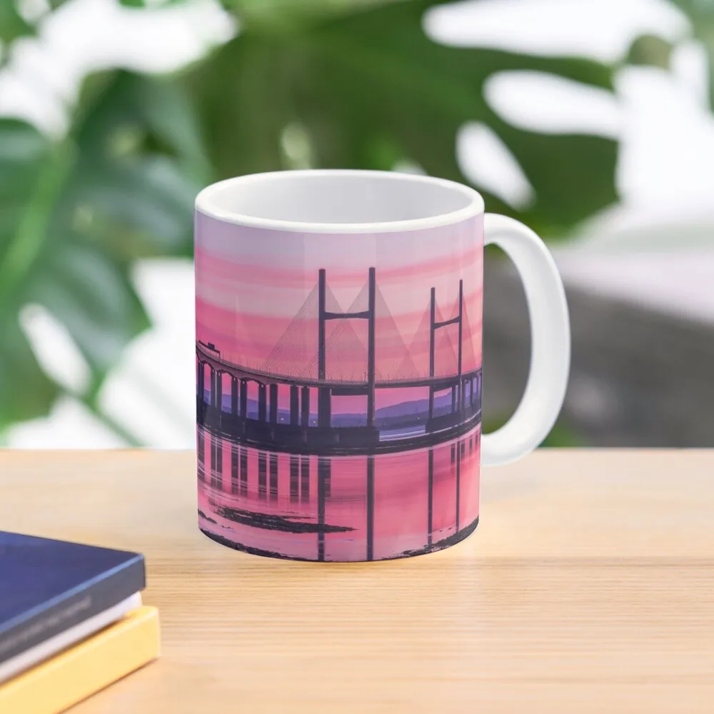 

Second Severn Crossing Bridge in front of Sunset Coffee Mug Pottery Cups Glass Cups Cups For Cafe Mug