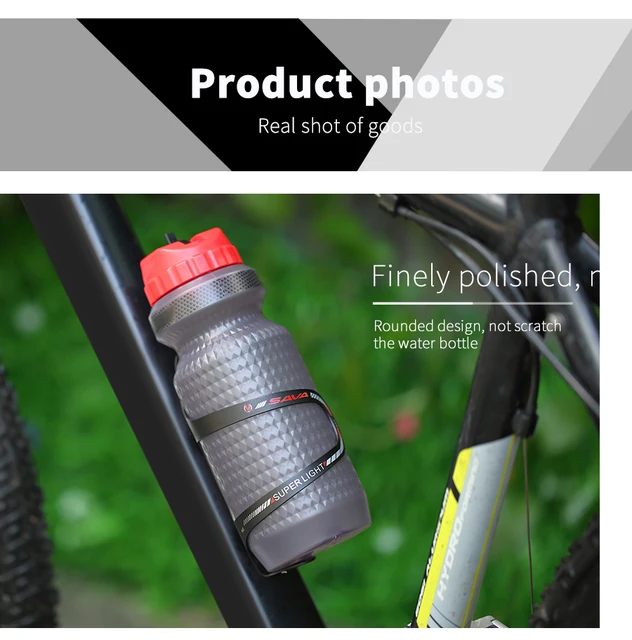 SAVA Aluminum Alloy Bicycle Water Bottle Holder Black And White Cycling Cage Road Mountain Water Bottle Holder 6