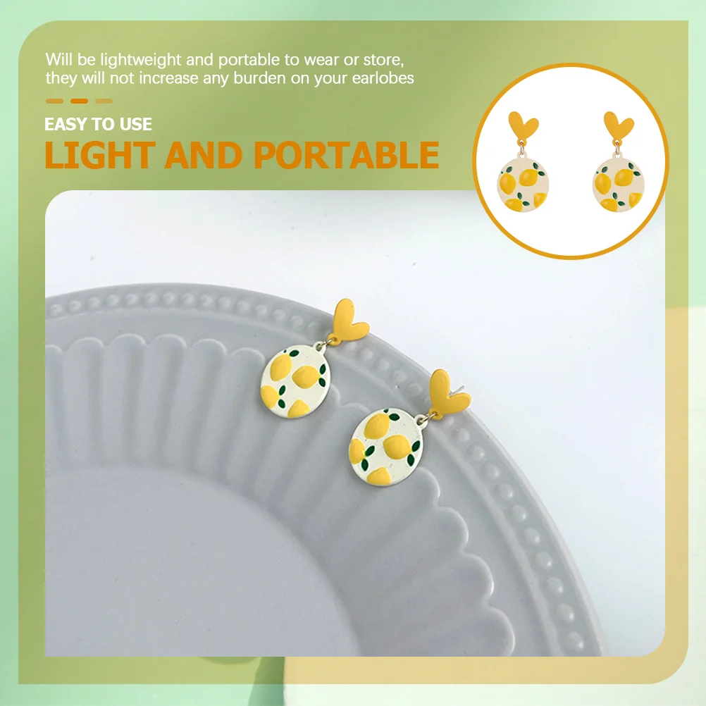 Lemon Earrings Aesthetic Fashion Cool for Women Trendy Unique Dangling Gift 6