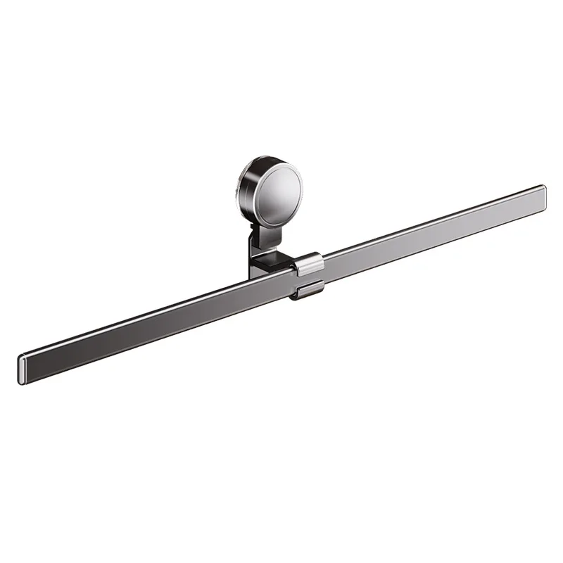 Suction cup bathroom towel rack non-punching toilet gun gray wall-mounted mobile telescopic toilet towel bar single rod