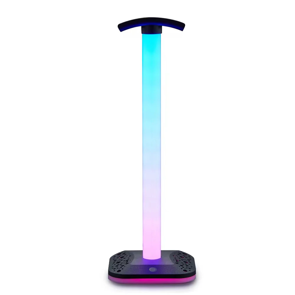 RGB 라이트 게이밍 헤드셋 지원 미끄럼 방지 범용 오버이어 헤드셋 브래킷 긁힘 방지 PC 액세서리 밝기 조절 가능