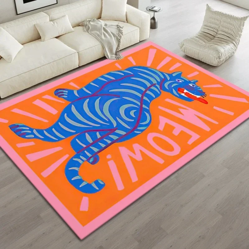 Leopard Decorate Living Room Carpet Fashion Art IG Bedroom Bedside Plush Mat Home Coffee Tables Large Area Rug Ковер Tapis 러그