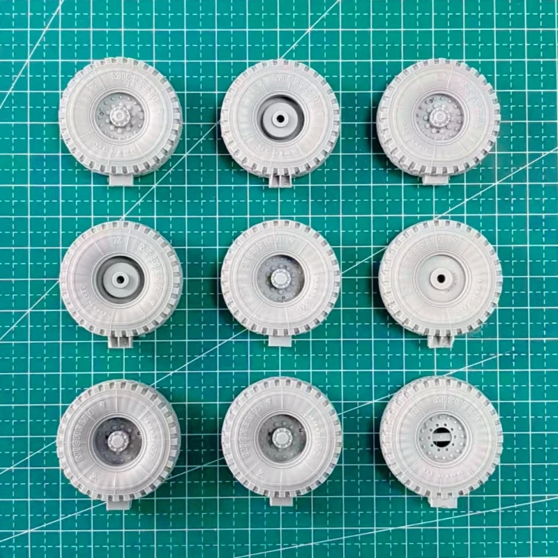 1/35 스케일 다이캐스트 수지 모델 조립 키트 US HEMTT XZL M977/M983 처진 휠 세트 조립되지 않고 도색되지 않음