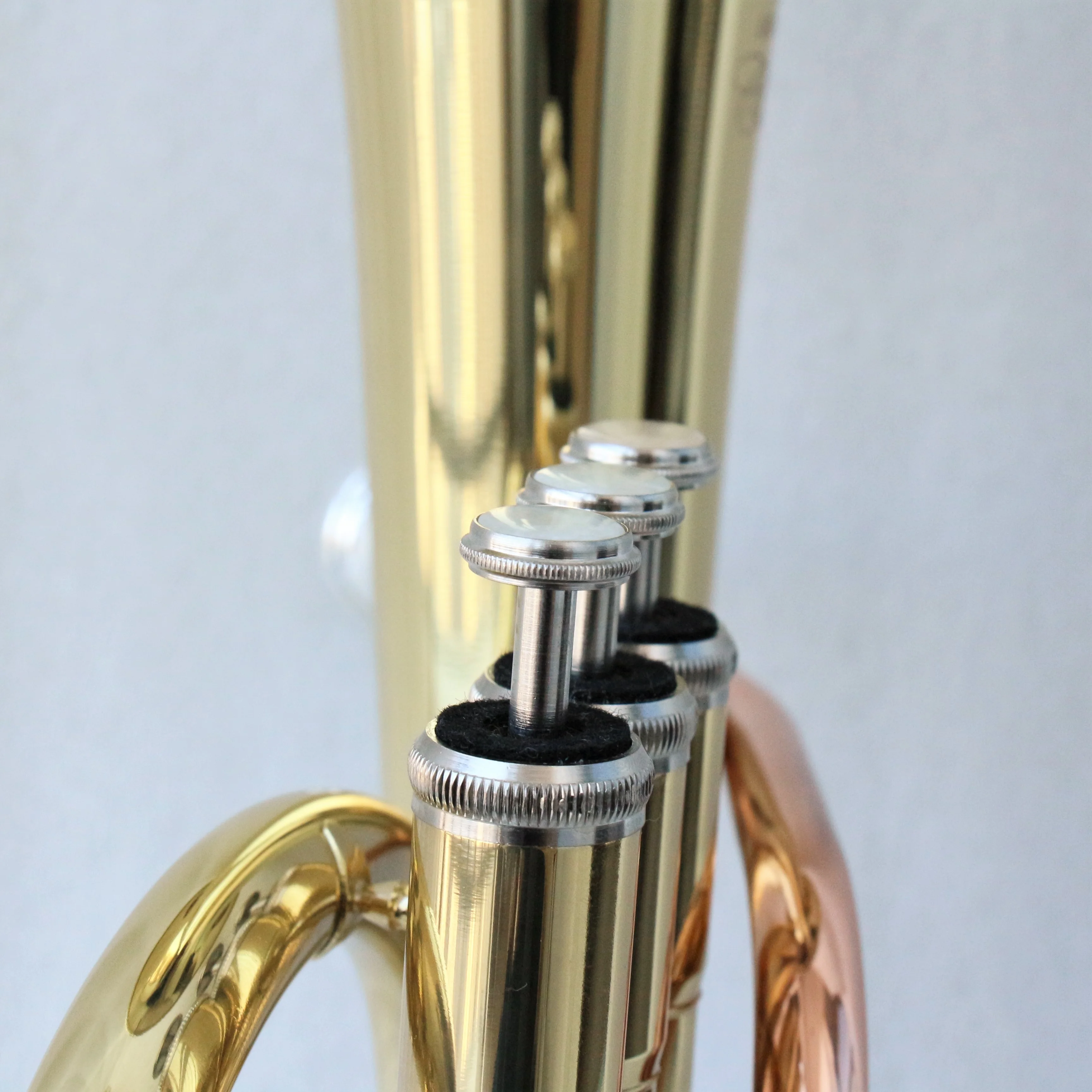 Chinese Factory Alto Horn Gold Lacquer Eb Alto Horn Instrument Fine Polished Piston Brass Musical Instruments