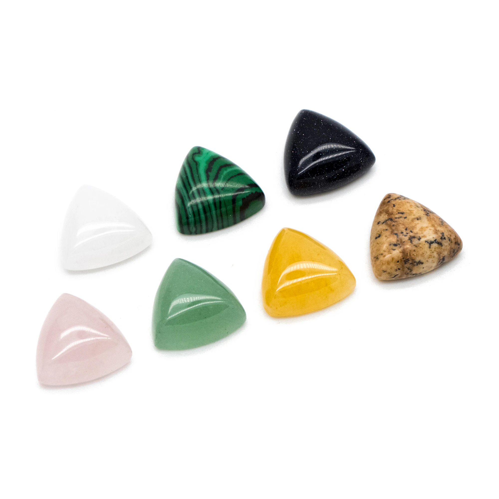 

10 шт треугольный цветной камень Кабошон для изготовления ювелирных изделий, 10 мм треугольник с плоским основанием оптом (TR-063)