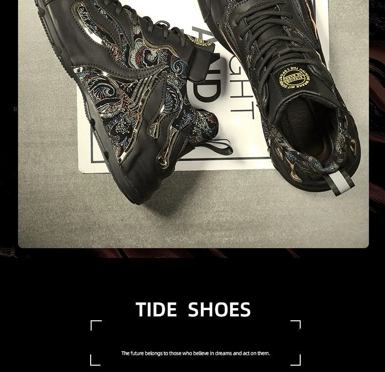 Neue Frühlings- und Herbsttasche Sole Dad Herren INS. Mode Sport Casual Leder Schwarz Schuhe Chaopai Atmungsaktiv_voghion.com