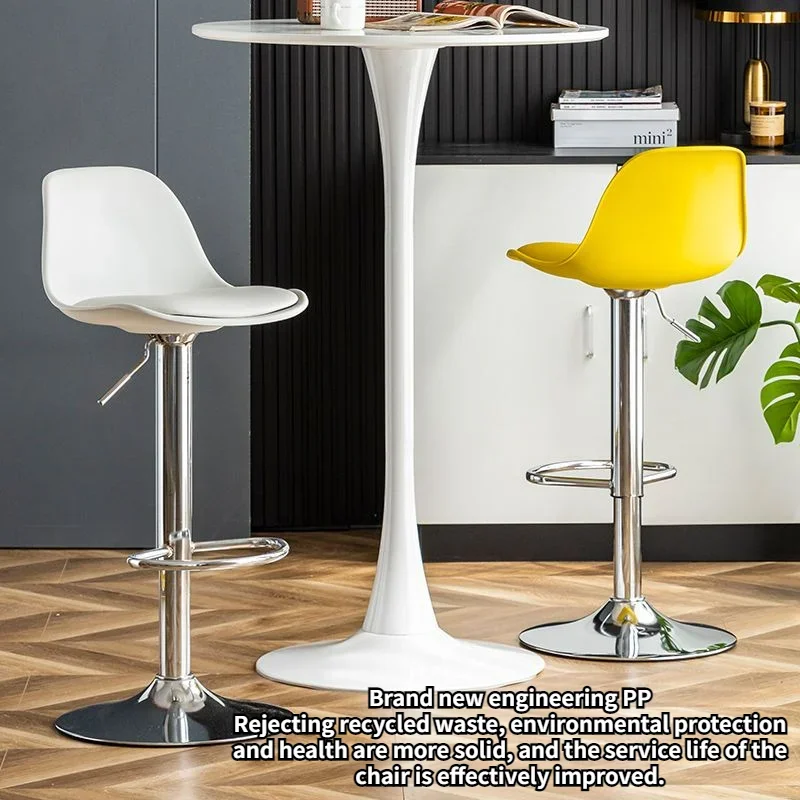 

Nordic Bar Chair Back Rotating Cashier Front Desk Chair Modern Simplicity Bar Chair Lift Household High Stool Bar Stools Chairs