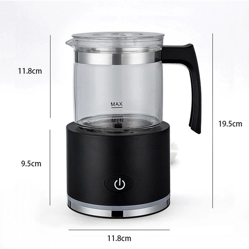 Milk Frother, Electric Milk Warmer with Touch Screen, Hot & Cold Foam Maker  with Buzzer, 4 IN 1 Automatic Stainless Steel Milk Steamer for Coffee and  Latte, Silver 