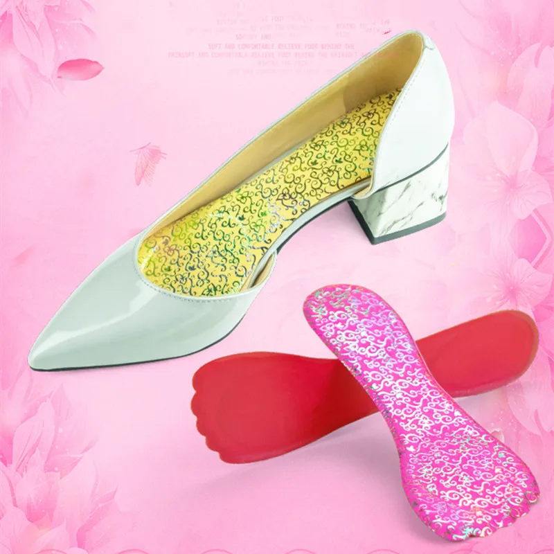 Silicon Gel Insoles for Women Sweat-absorbing Deodorant High-heeled Shoes Sole Stickers Seven-point Pad Soft Bottom Comfortable