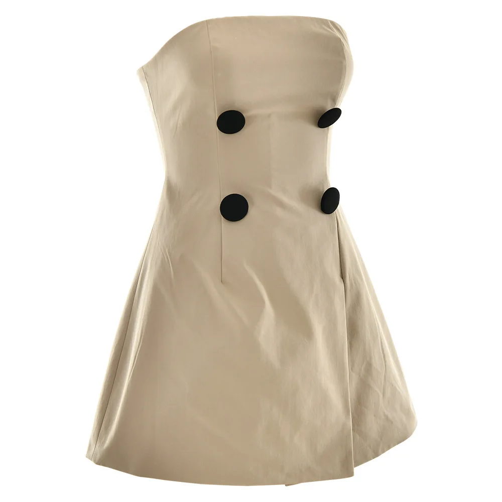 Sexy Strapless Skirt Tight Women Dress 2025 Autumn / Winter New Female Off Shoulder A-line Dress Bodycon Street Clothing