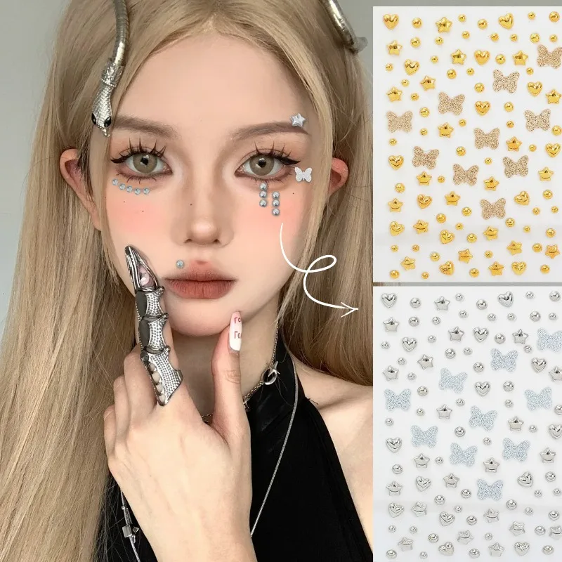 Gold Silver Temporary Tattoos DIY Body Art Stickers