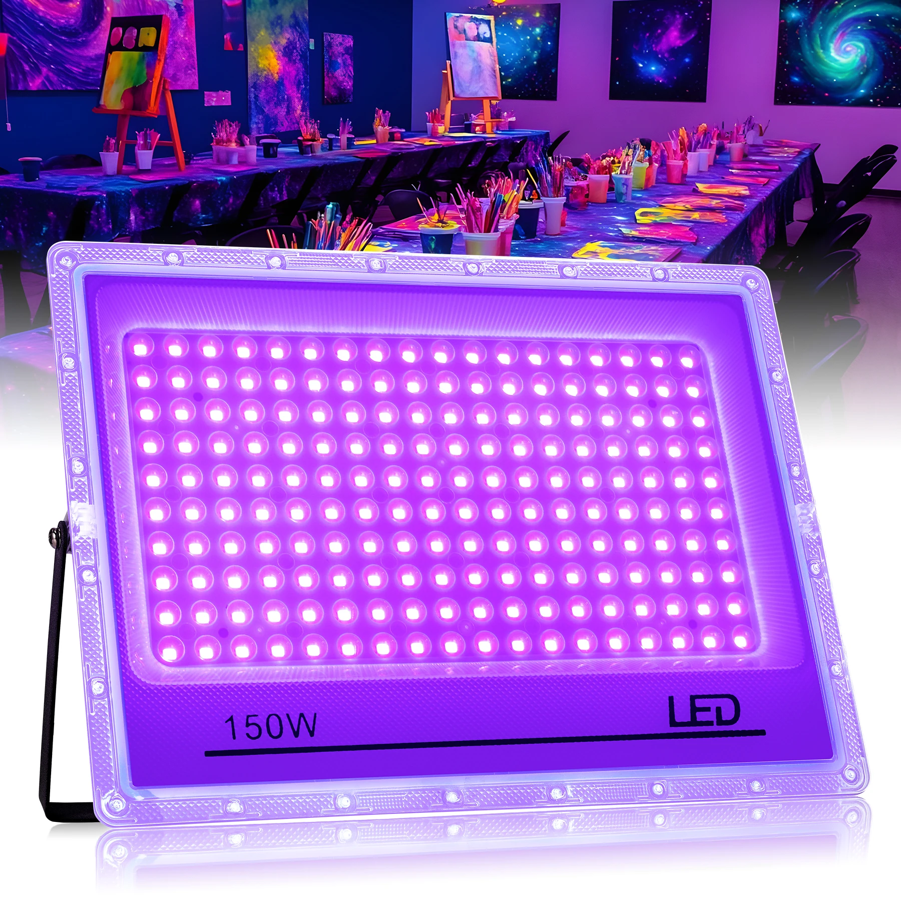 ตัวเลือกสินค้า ไฟ LED สีดำ 50W 100W 150W สำหรับกลางแจ้ง