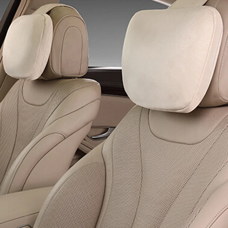 1/2개 자동차 목 머리 받침 Maybach 디자인 S 클래스 울트라 소프트 베개 메르세데스 벤츠 쿠션 지원 목 보호대 목 받침대 차량용 목쿠션 헤드레스트 자동차 쿠션 헤드레스트 머리받침 차량용목쿠션