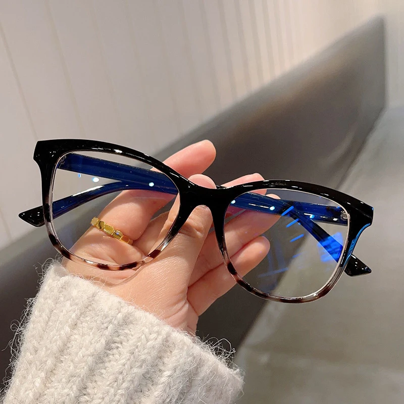 Optical Lenses Cat Eye Women Eyeglasses Anti Blue Light With Frame