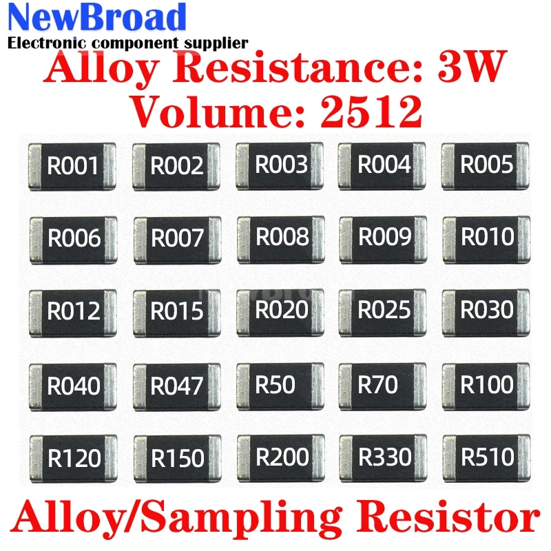 Lot De 10 Résistances SMD 2512 - 3W, 0.015 Ohm, Tolérance 1%, Pour Montage En Surface électronique
