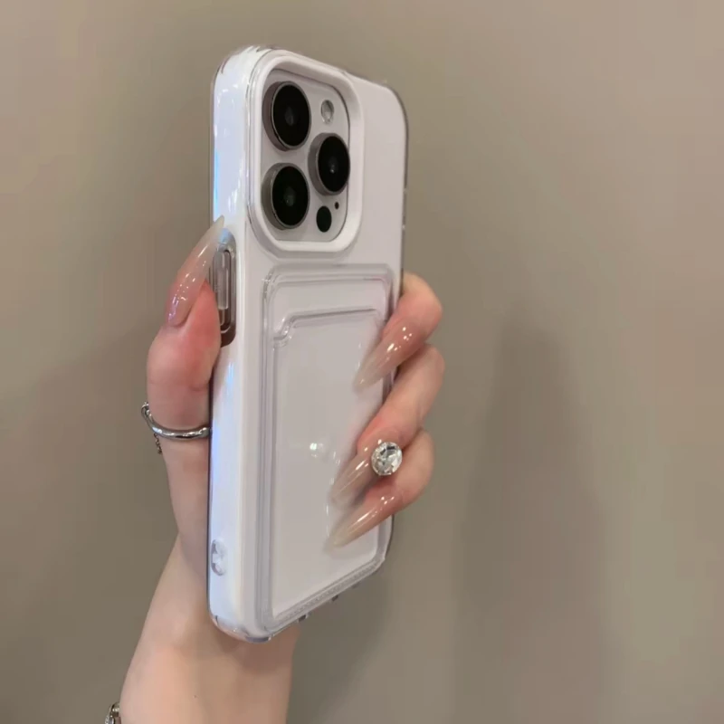 Elegant Dual-Function Cardholder Phone Case with Shockproof Bumper