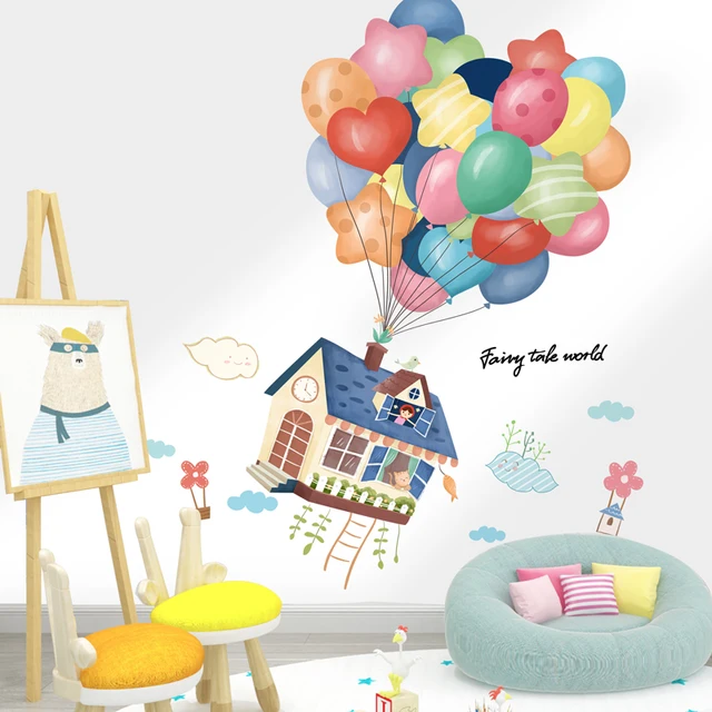 [SHIJUEHEZI] Dinosaur Animals Wall Sticker DIY Cartoon Balloons Mural Decals for Kids Rooms Baby Bedroom Nursery Home Decoration 5