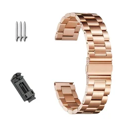 Versatile Metal Watchband Bracelet, Available in Multiple Sizes - 22MM (Rose Gold)