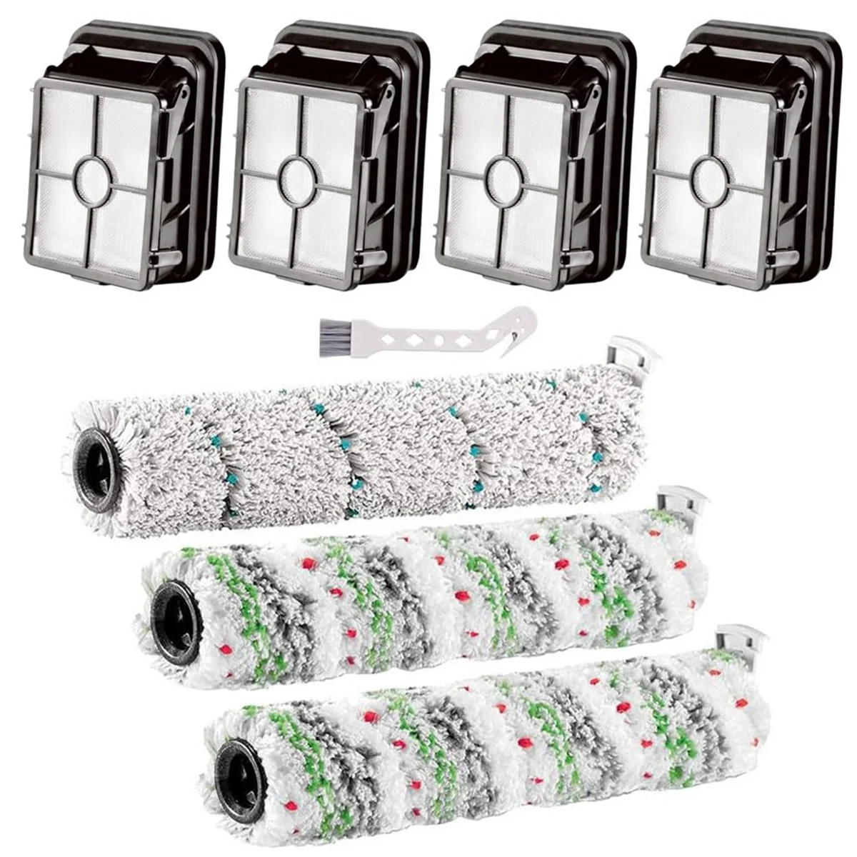 

Replacement Parts for CrossWave Cordless Max 2554 2590 2593 2596 Series Vacuum Brush Roll+Pet Brush Roll+Filters