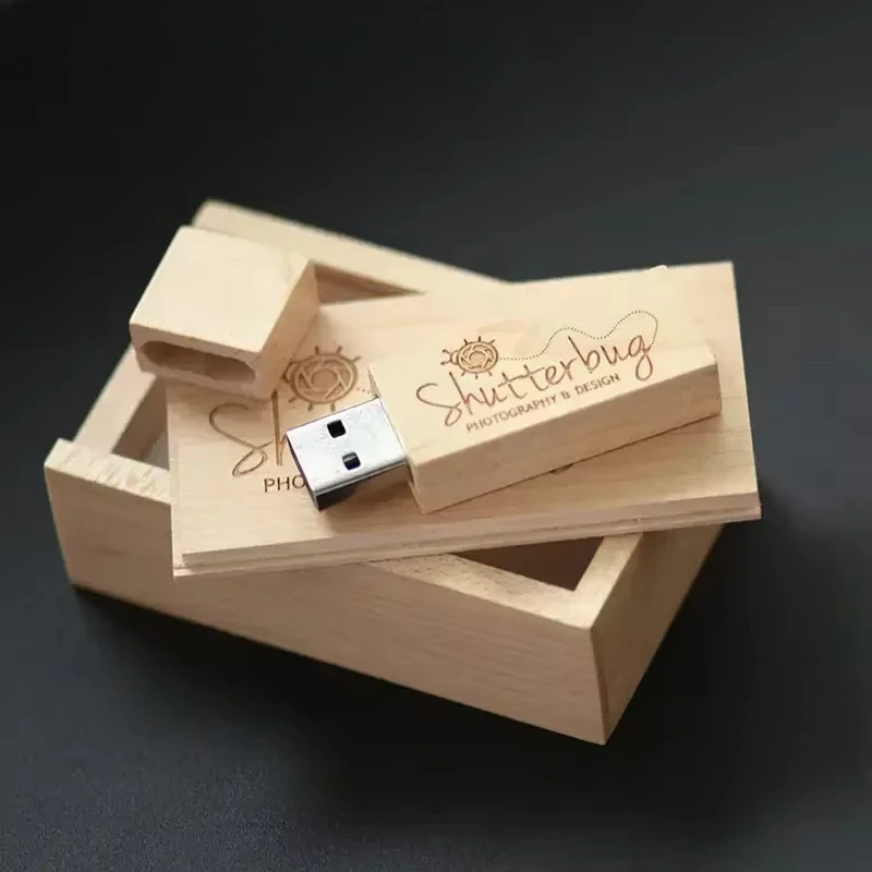 새로운 나무 창조적 인 USB 플래시 드라이브 64 기가 바이트 무료 사용자 정의 로고 Pendrive 32 기가 바이트 사진 메모리 스틱 16 기가 바이트 U 디스크 결혼 선물 8 기가 바이트
