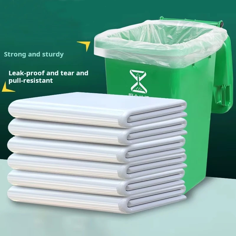 Trash Bags Large Capacity Disposable Thickened Storage Clear Recycling Bin Liners Plastic