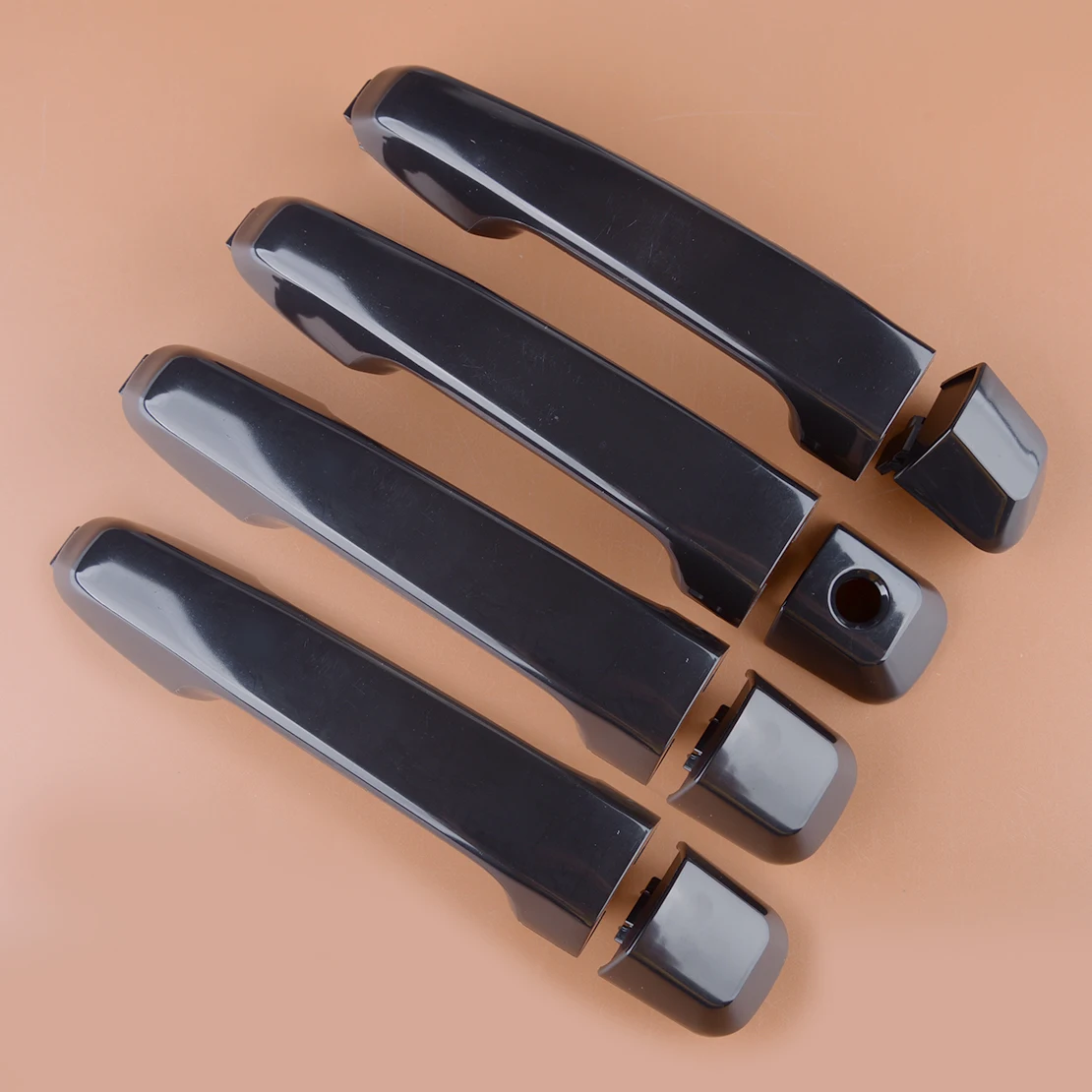 

1 Set Car Exterior Door Handle Fit for Toyota Land Cruiser Prado J150 Series 2009 2010 2011 2012 2013 2014-2020 Black Plastic