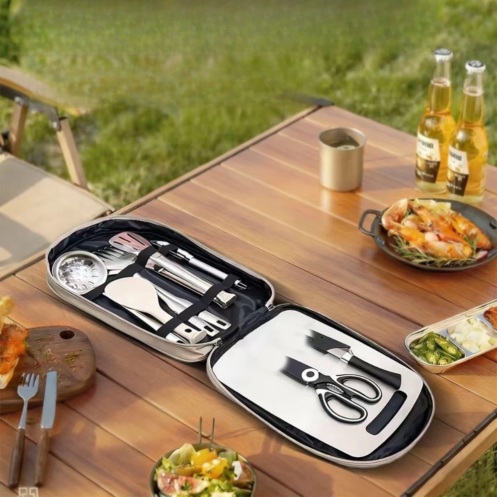 Borsa per la Conservazione degli Utensili da Campeggio - Borsa per Set di Utensili da Cucina da Campeggio, Borsa Portatile per Attrezzi da Campeggio, Adatta per la Conservazione di Utensili da Cucina