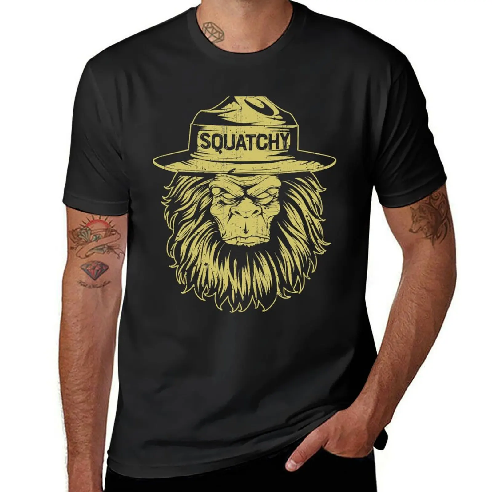 

Squatchy Bigfoot Sasquatch Hat T Shirts Smokey Vintage Bear T-Shirt summer tops plus sizes Blouse plain mens champion t shirts