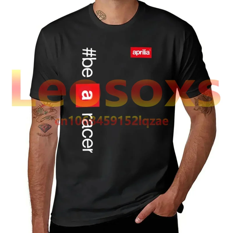 Golden Classic Men's Casual Aprilia Motorcycle Cool Ladies Comfortable Black T-shirt