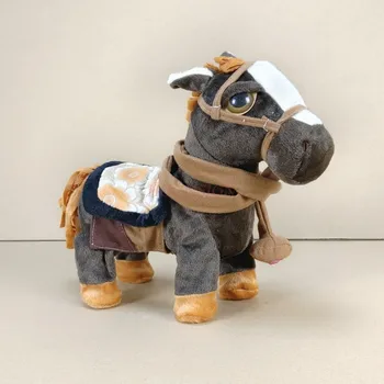 New electric plush toy pony can sing and dance simulation horse lead rope walk electronic horse robot horse