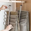 Folding Magic Pants Hangers 5/9layers Stainless Steel Space Saving Clothes Rack Organizer For Wardrobe Jeans Trousers Scarf 3