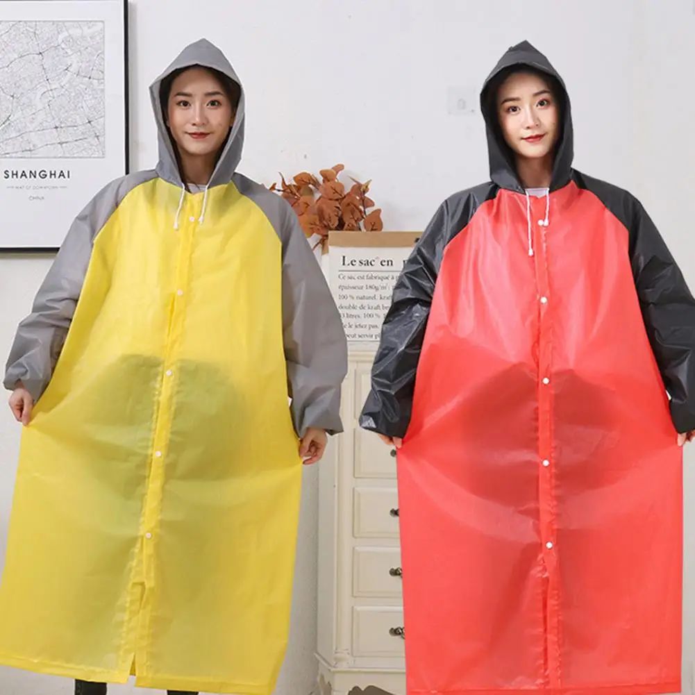 EVA Practical Long Hooded Rain Coat Lightweight Long Raincoat Waterproof for Travel raincoat poncho