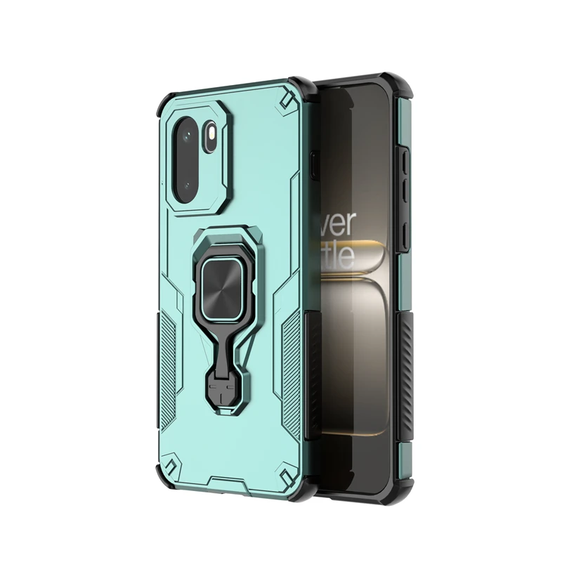 Enhanced Shockproof Armor Case with Magnetic Finger Ring and Phone Stand, Compatible with OnePlus 15R